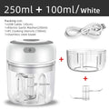 Mini Triturador Elétrico Sem Fio para Alho – 100ml/250ml, Portátil, Recarregável via USB, Ideal para Gengibre, Pimenta, Legumes e Cozinha